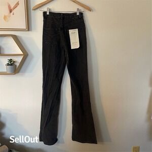 Rollas Women's Bootcut Jeans Size 25 Black High Rise Slim Fit